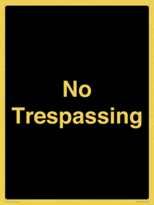 No Trespassing